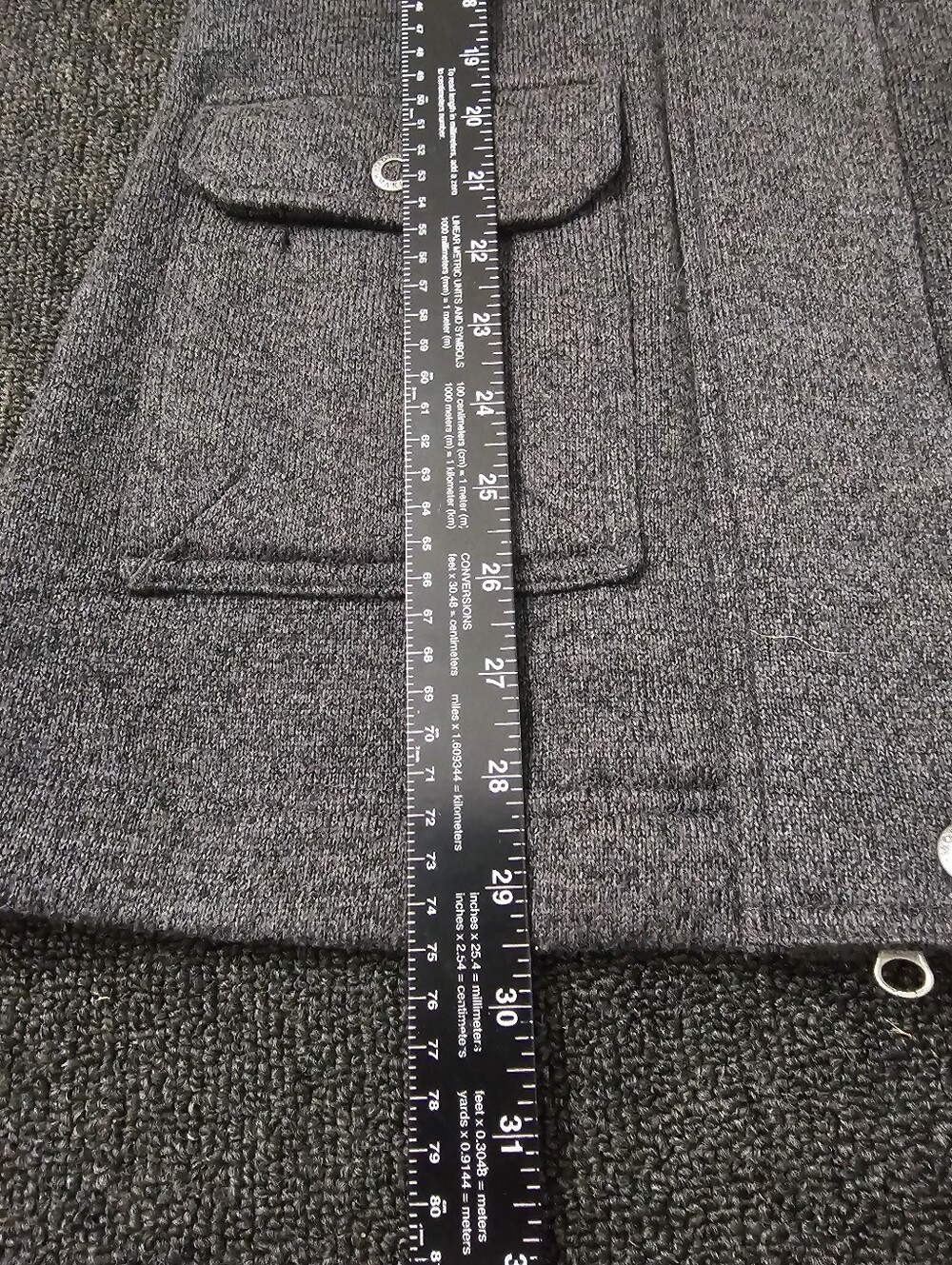Mountain Khakis Old Faithful Sweater Knit Coat Snap Heather Gray Women's Size S - Picture 11 of 11